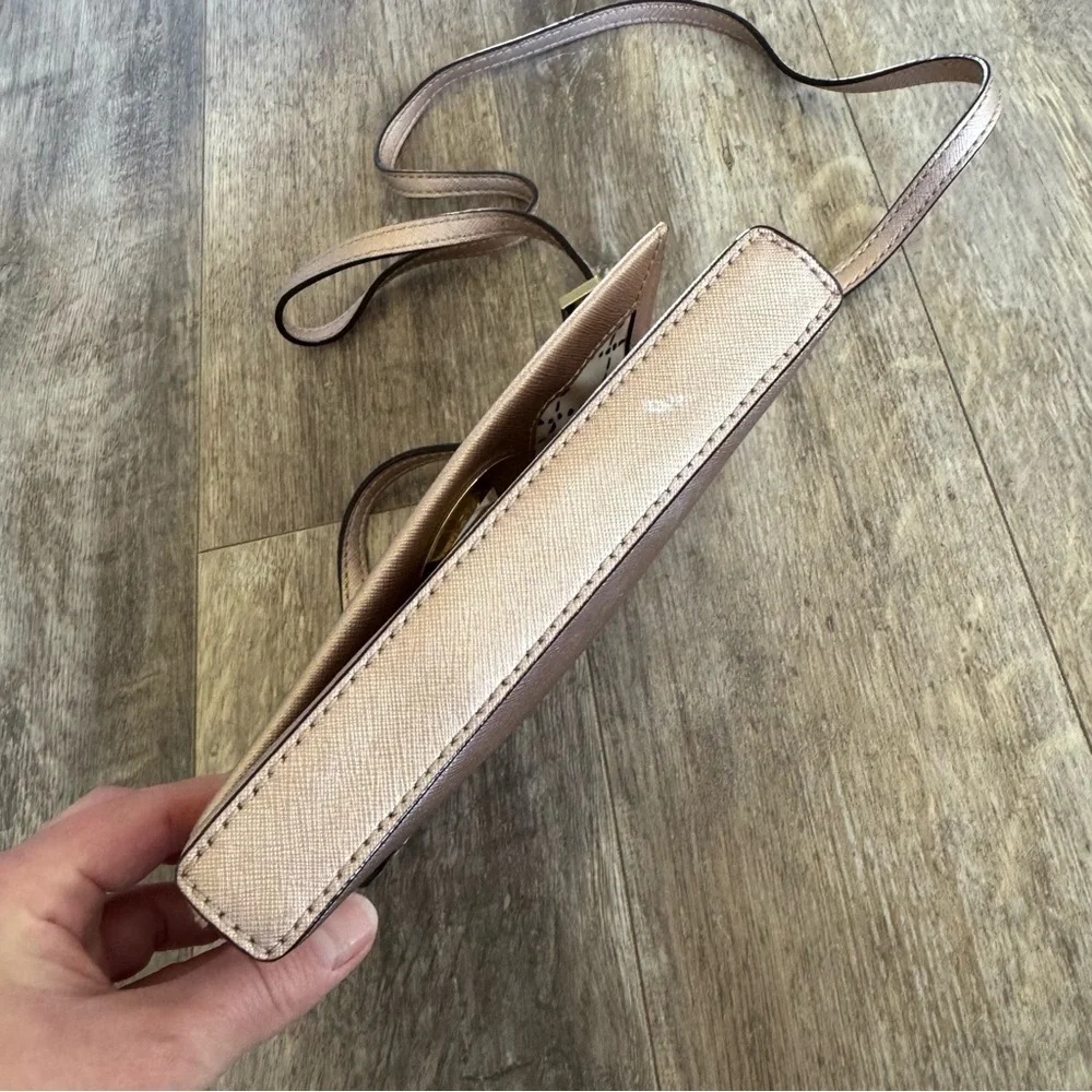 Kate Spade Newbury Lane Sally Crossbody Bag Metallic Rose Gold
